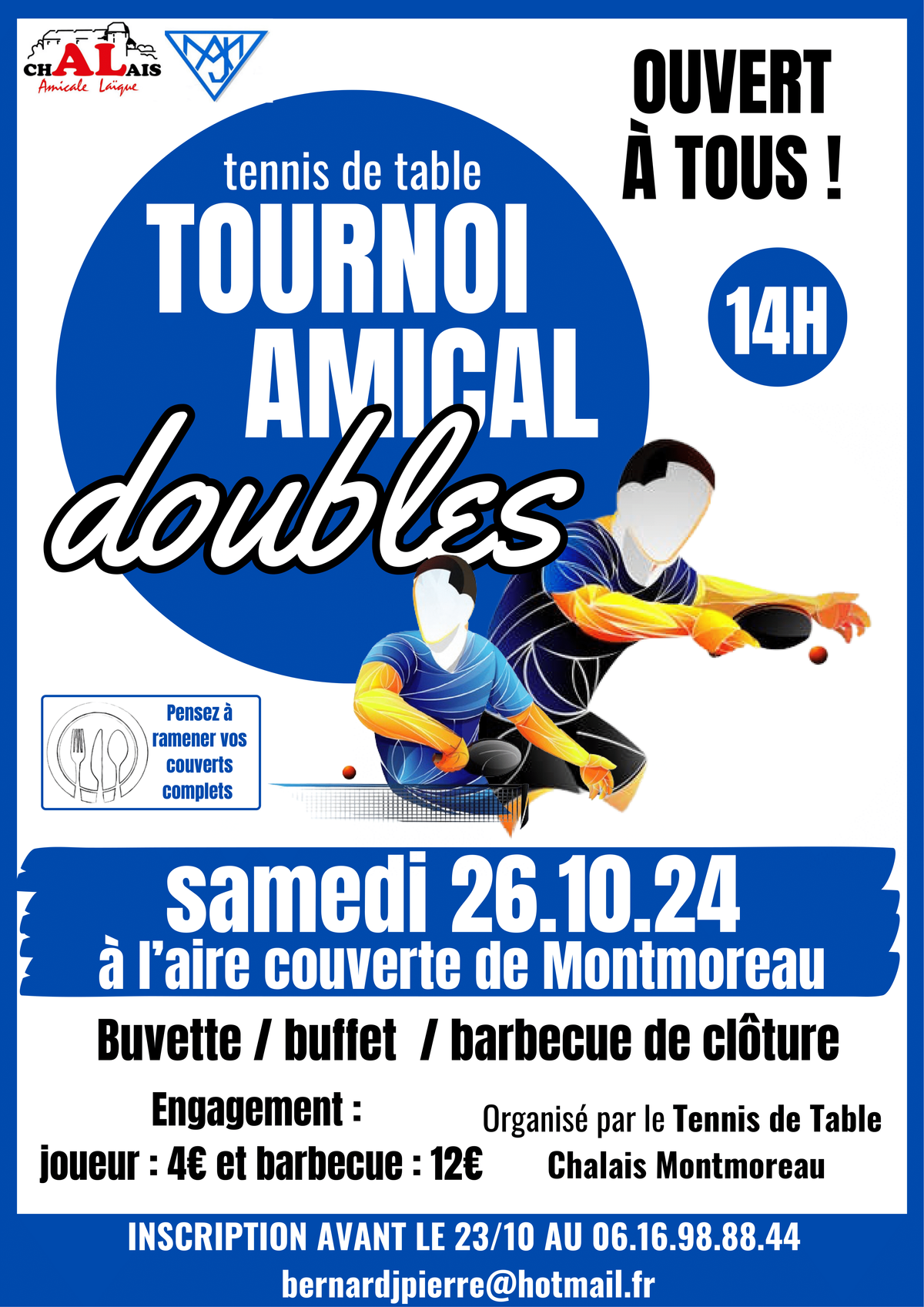 Tournoi de Doubles - Chalais Montmoreau