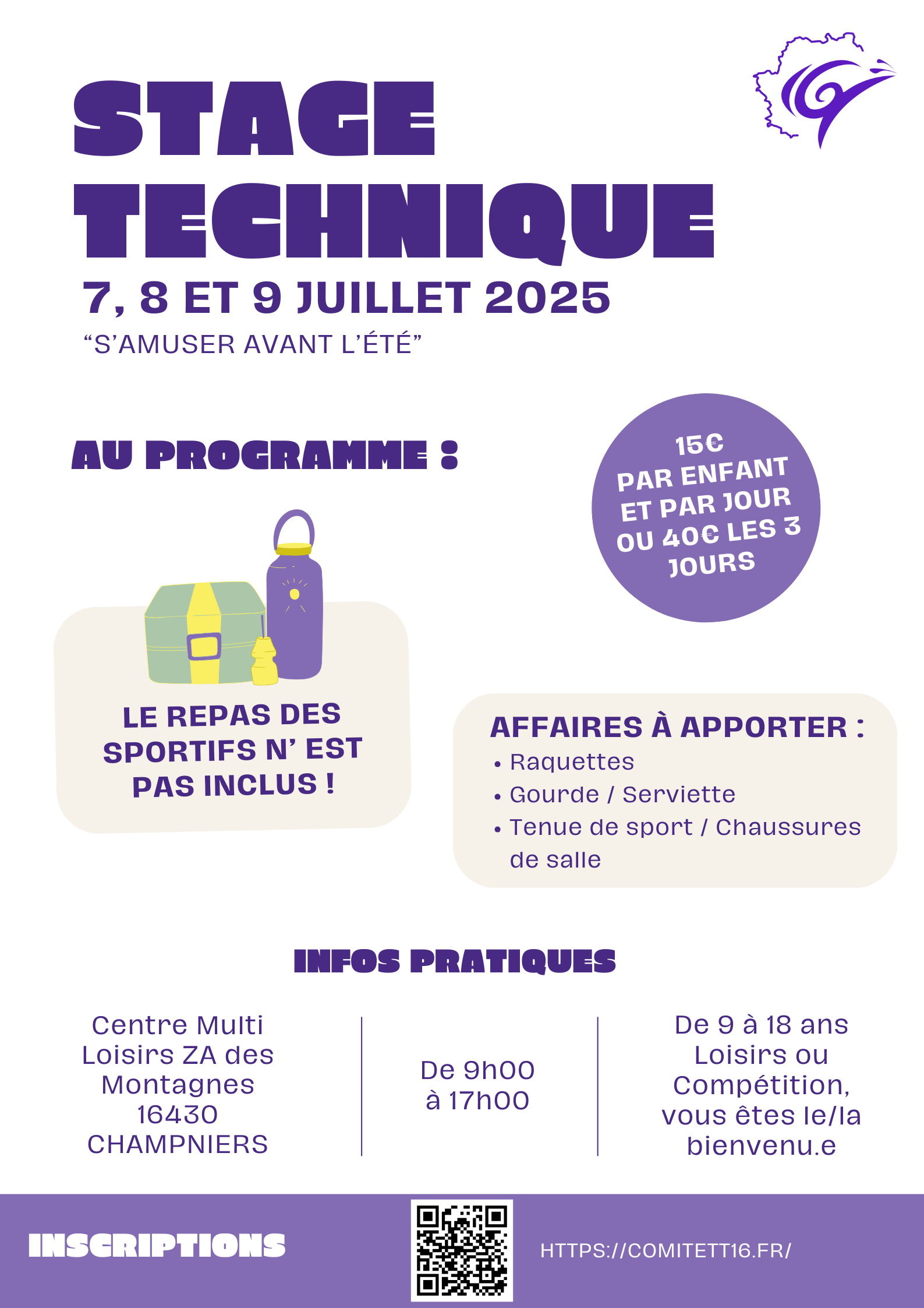 Stage "s'amuser avant l'été" - JUILLET