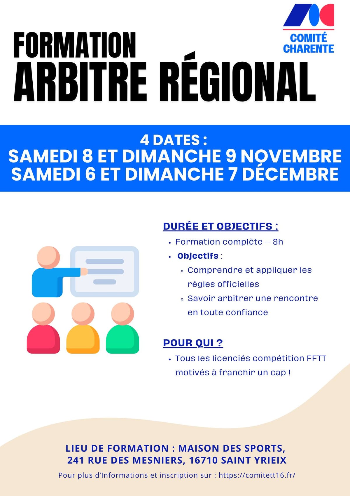 🎓 Devenez Arbitre Régional – Formations 2025 en Charente