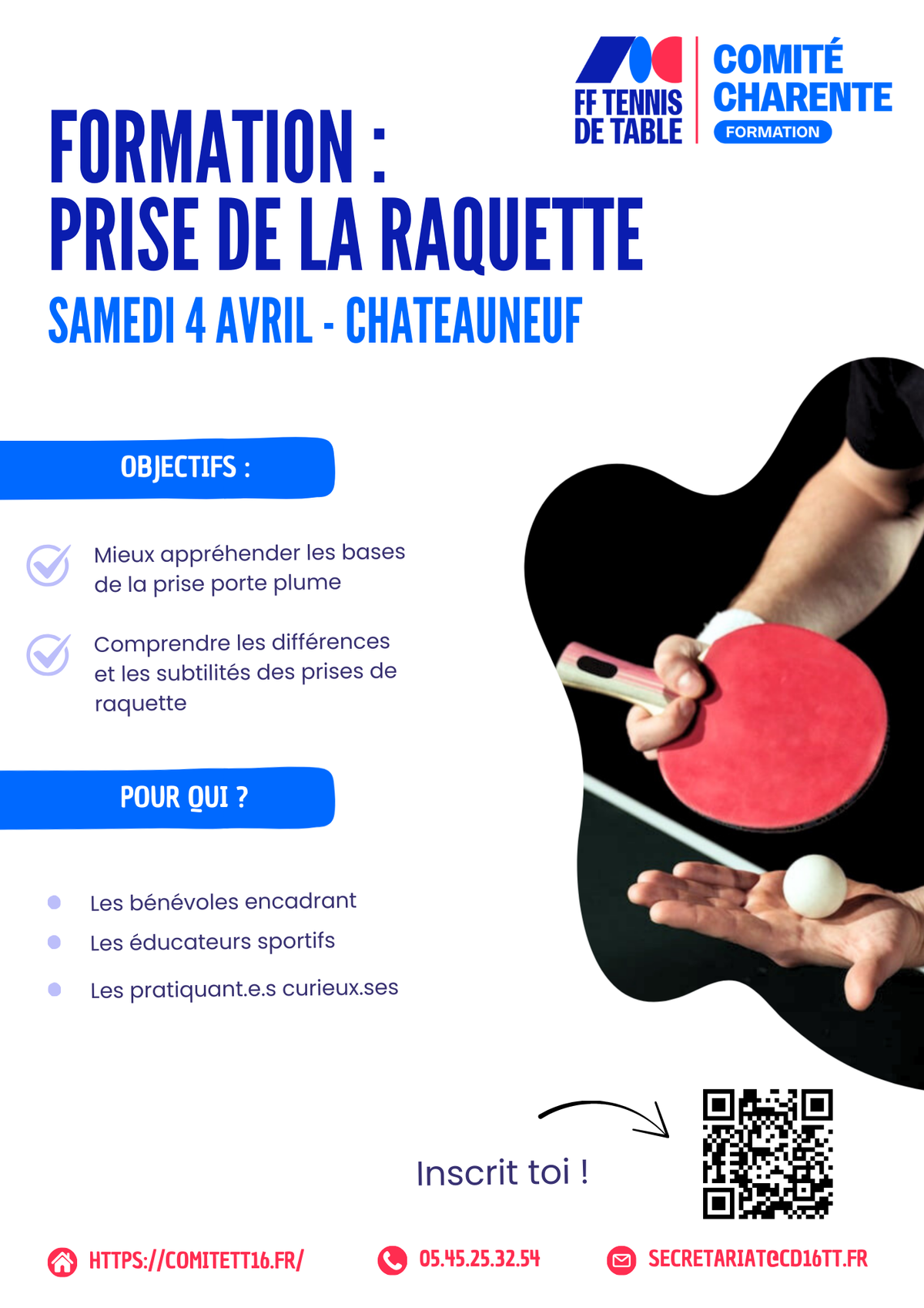 Formation - Prise de raquette