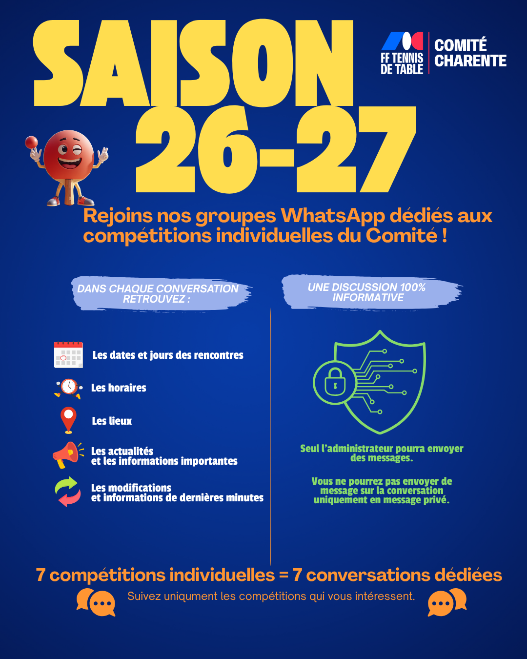 🏓 La saison de tennis de table reprend en Charente !