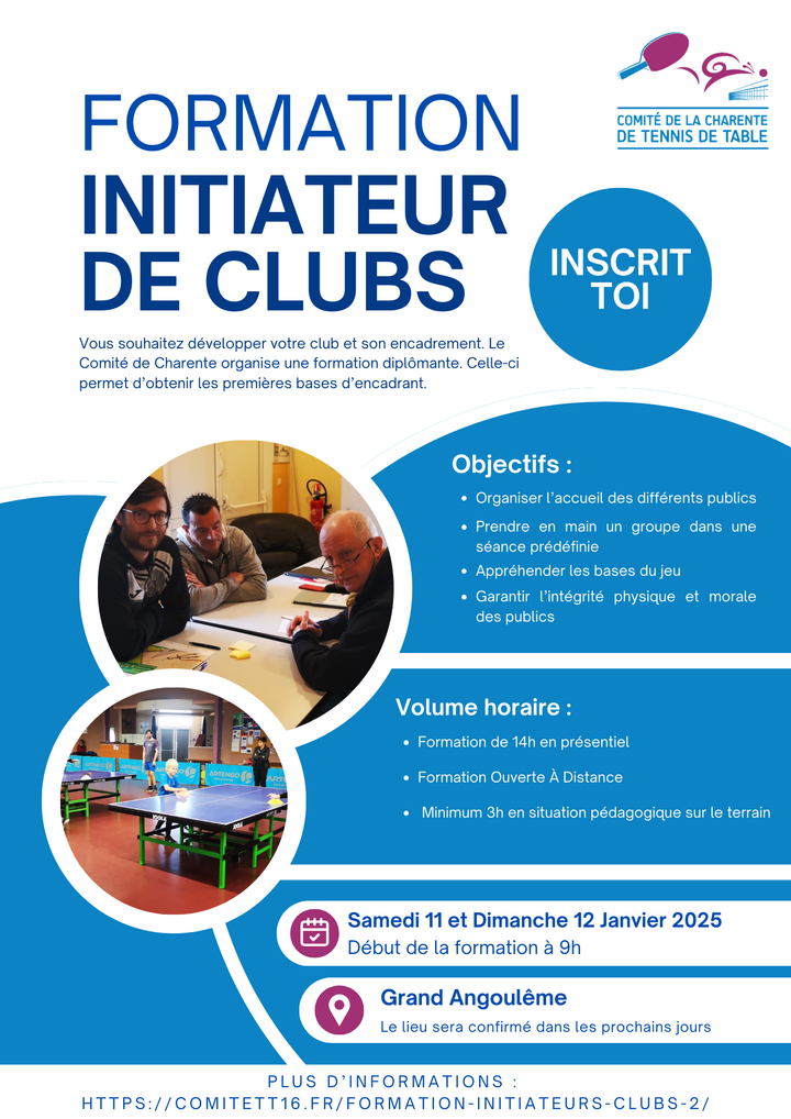 Formation initiateurs Clubs