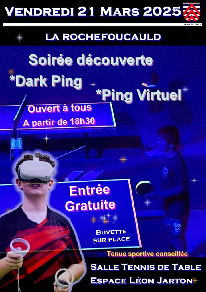 Soirée Dark Ping et Ping VR - La Rochefoucauld