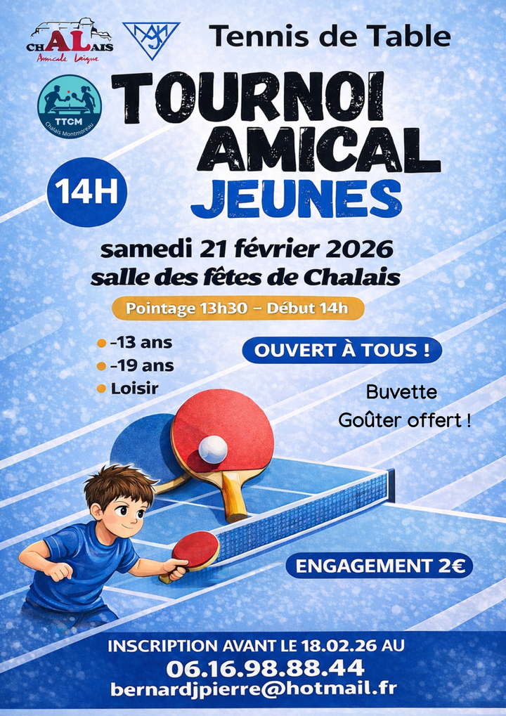 Tournoi Jeunes - 21 Février 2026