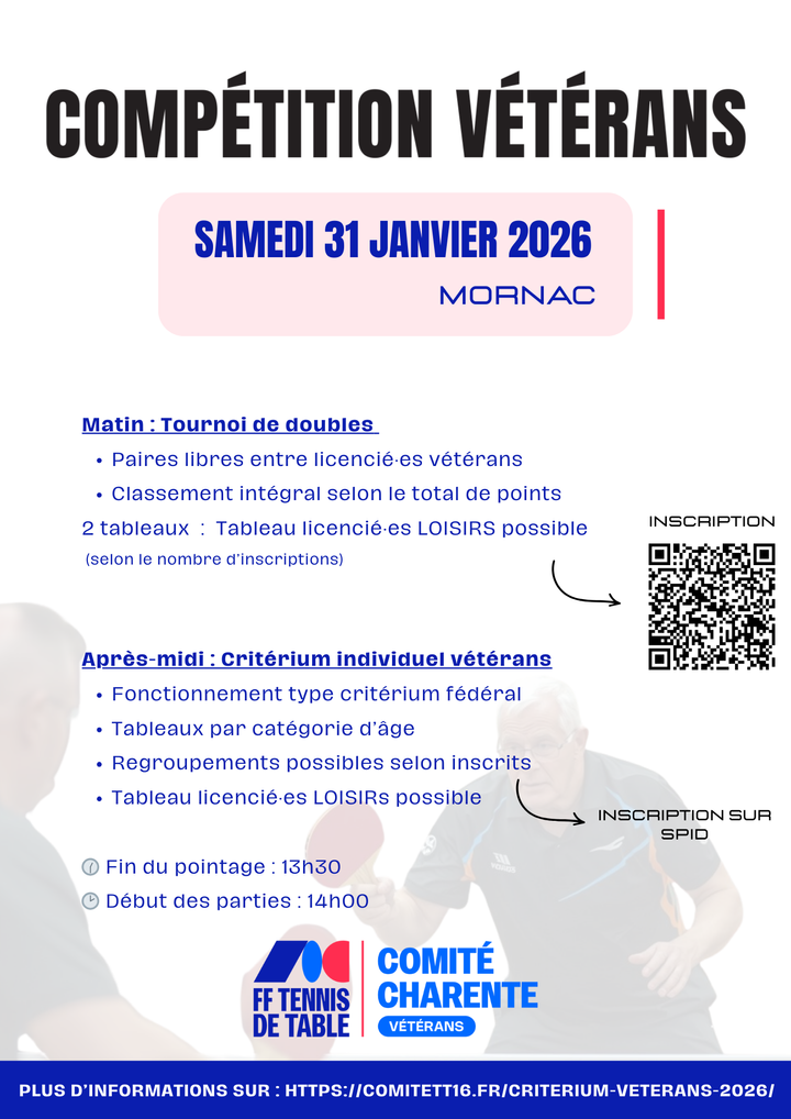 Critérium Vétérans 2026