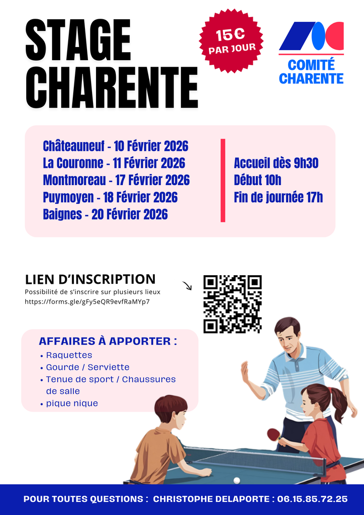 Stage Charente - Février 2026